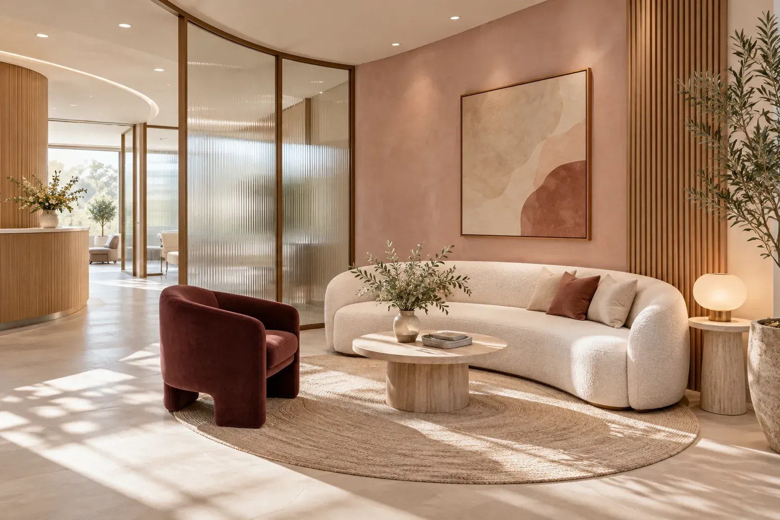 Architectural concept of a quiet seating area